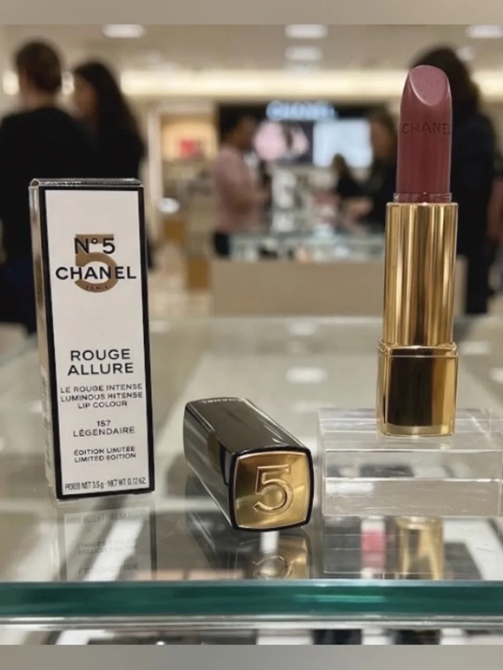 CHANEL LIPSTICK ROUGE ALLURE LIMITED ED N°5 HOLIDAY COLLECTION 157 LÉGENDAIRE